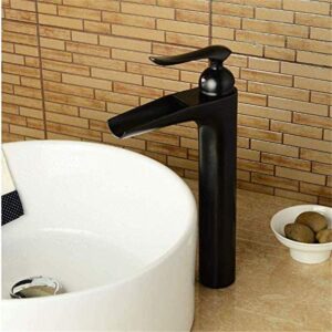 ShiSyan Y-LKUN Taps Elegant Bathroom Sink Faucet Waterfall Faucet Sink Effect Brass Faucet Mixer Tap Black Faucet