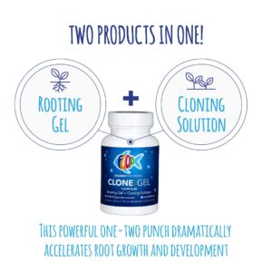 FOOP Clone Gel - Two Products in One: Rooting Gel + Cloning Solution - Get Big Fat White Fuzzy Roots Faster and Make Cloning Simple | Works Great in All Cloning Media (4oz)