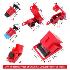 Lockout Tagout - Lock Out Tag Out Kit Safety Padlocks Lockout Hasp Breaker Lockout Ball Valve Lockout Steel Cable Lockout Plug Loto Valve Lockout Kit Loto Tags Lockout Set