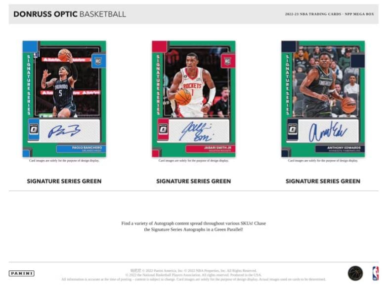 New 2022-23 Panini DONRUSS OPTIC Factory Sealed Basketball Box w/30 Cards (7 Inserts or Prizms Per Box) - Chance for Rated Rookie Autographs Purple Parallels! - Includes Novelty Luka Doncic Card Pictured