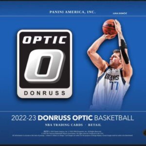 New 2022-23 Panini DONRUSS OPTIC Factory Sealed Basketball Box w/30 Cards (7 Inserts or Prizms Per Box) - Chance for Rated Rookie Autographs Purple Parallels! - Includes Novelty Luka Doncic Card Pictured