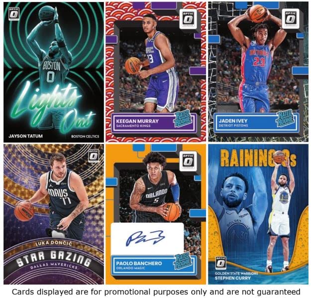 New 2022-23 Panini DONRUSS OPTIC Factory Sealed Basketball Box w/30 Cards (7 Inserts or Prizms Per Box) - Chance for Rated Rookie Autographs Purple Parallels! - Includes Novelty Luka Doncic Card Pictured