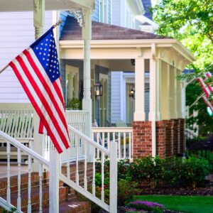 American Flag 3x5 ft Pole Sleeve Style: Longest Lasting US Sleeved Flag Made from Nylon, Embroidered Stars, Sewn Stripes, UV Protection Perfect for Outdoors! USA Flag