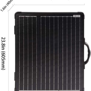 PowerECO 100W Lightweight Portable Solar Panel Kit with 20A 12/24V PWM Waterproof Charge Controller