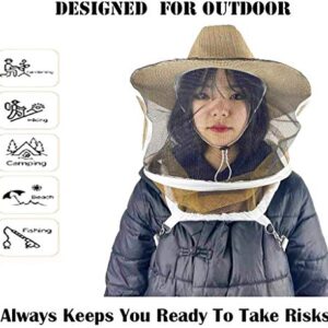 BeesNise Beekeeping Veil Hat Beekeeper Hat with Anti-bee Netting Professional Bee Keeping Supplies