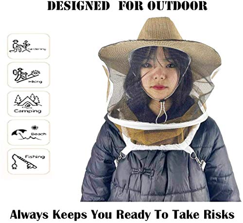 BeesNise Beekeeping Veil Hat Beekeeper Hat with Anti-bee Netting Professional Bee Keeping Supplies