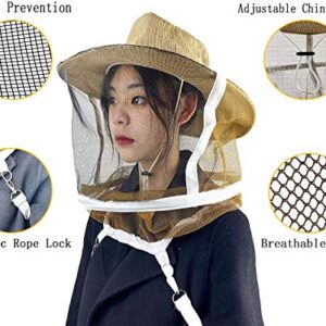 BeesNise Beekeeping Veil Hat Beekeeper Hat with Anti-bee Netting Professional Bee Keeping Supplies