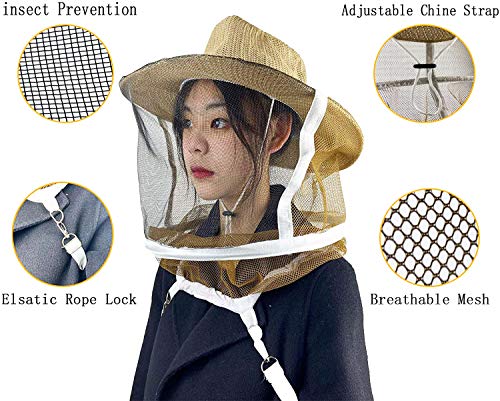 BeesNise Beekeeping Veil Hat Beekeeper Hat with Anti-bee Netting Professional Bee Keeping Supplies