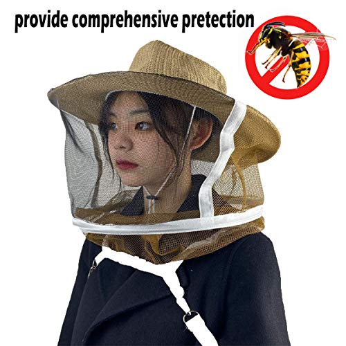 BeesNise Beekeeping Veil Hat Beekeeper Hat with Anti-bee Netting Professional Bee Keeping Supplies