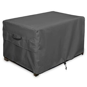 ultcover patio deck box storage bench cover - waterproof outdoor rectangular fire pit table covers 64 x 30 inch, black