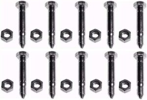 replacement snow thrower blower shear pins bolts am136890 51001500 510015 916 (10 pack)