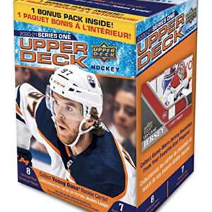 2020 2021 Upper Deck Hockey Series One Factory Sealed Unopened Blaster Box of Packs Possible Young Guns Rookies and Jerseys