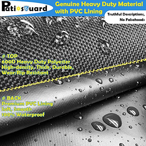 PatiosGuard Gas Fire Pit Table Cover Square 30 x 30 x 25 Inch - Waterproof 600D Heavy Duty Material, Windproof Designs, All Weather-Proof Protection for Patio Propane Firepits 30x30 / 28x28 Inch