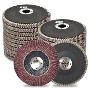 4 inch flap discs, akamino 20 pcs 40 60 80 120 grit assorted sanding pad for angle grinder, compatible with dewalt makita