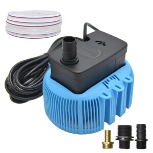 pool cover pump above ground sump pumps water pump 850gph water removal with 3 adapters 16ft drainage hose (blue)