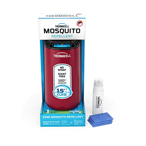 Thermacell Mosquito Repeller Patio Shield; Includes 12-Hour Refill; 15 Foot Zone of Protection; Highly Effective Mosquito Repellent for Patio; Bug Spray Alternative; Scent Free