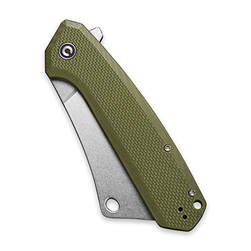 CIVIVI Mastodon Flipper Pocket Knife 3.83" Stonewashed 9Cr18MoV Blade Coarse G10 Handle C2012A(OD Green)