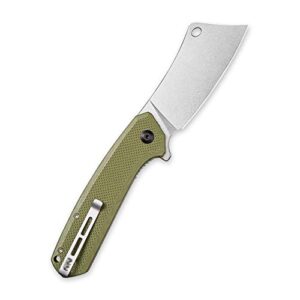 CIVIVI Mastodon Flipper Pocket Knife 3.83" Stonewashed 9Cr18MoV Blade Coarse G10 Handle C2012A(OD Green)