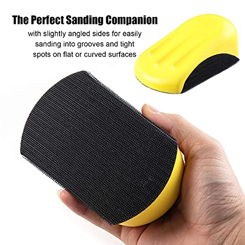 VIBRATITE 5 Inch Hook and Loop Mouse Hand Sanding Block, Ideal for Woodworking, Furniture Restoration, Home and Automotive Body,Sanding Pad Hook Backing Plate for Sanders or Polishers,2PCS