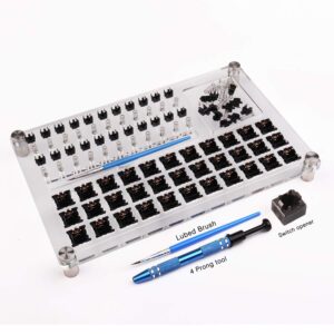 gliging 33 switch tester switch opener acrylic lube station diy double-deck removal platform keycaps puller for custom gateron cherry mechanical keyboard