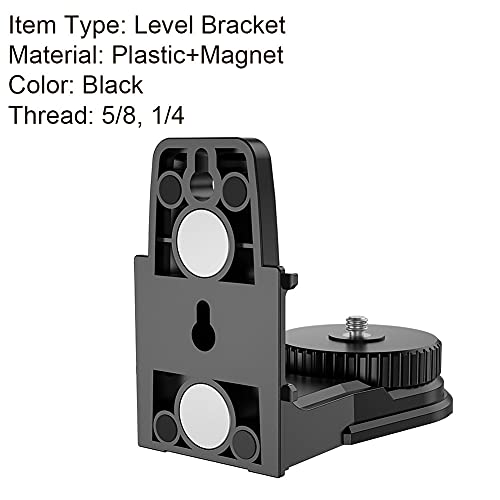 L-shape Laser Level Adapter, Multifunctional Magnetic Pivoting Base, 360 Degree Adjustable, Support with 1/4" and 5/8" thread