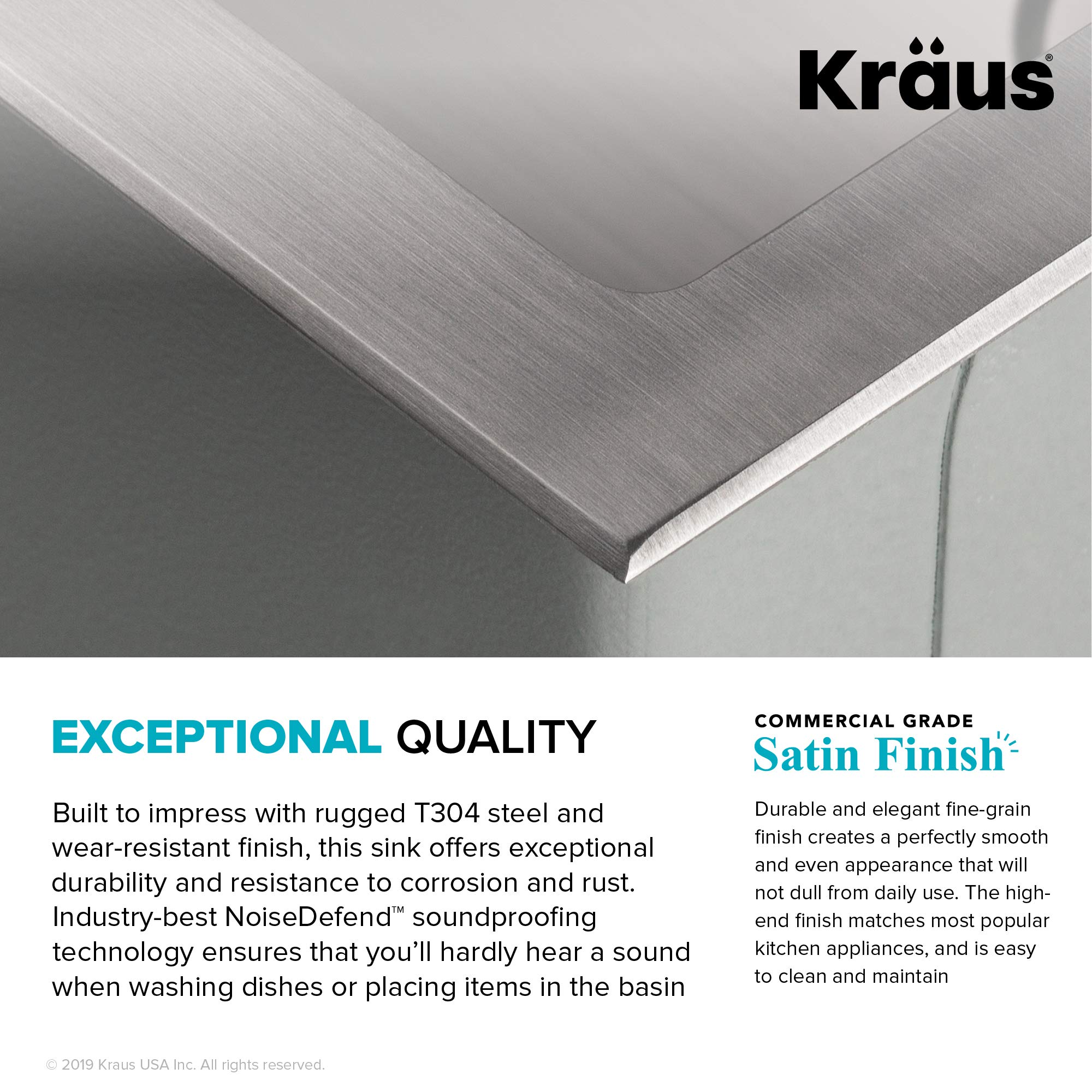 KRAUS 33 x 22 inch Drop-In Top Mount Standart PRO Single Bowl 2-Hole Stainless Steel Kitchen Sink Set (5 Item Bundle: Sink, Bottom Grid, Drain Assembly, Drain Cap, Kitchen Towel), KHT410-33