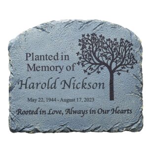let's make memories personalized rooted in love memorial garden marker - sympathy - condolences