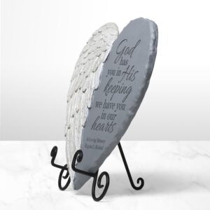 Let's Make Memories Personalized Wings of Love Memorial Stone - Sympathy Garden Marker - Your Wings