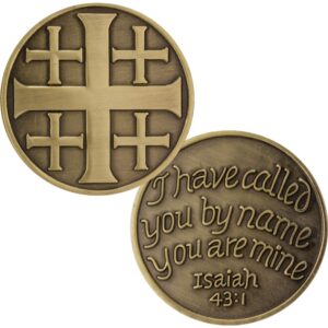 jerusalem cross coin bronze (pkg of 4)