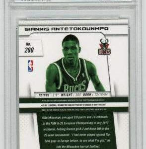 2013 Giannis Antetokounmpo signed Rookie Card Panini Prizm #290 AUTO RC PSA/DNA - Basketball Slabbed Autographed Rookie Cards