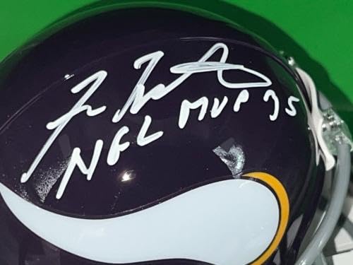 Fran Tarkenton Minnesota Vikings 1975 Nfl Mvp Signed Riddell Mini Helmet - Autographed NFL Mini Helmets