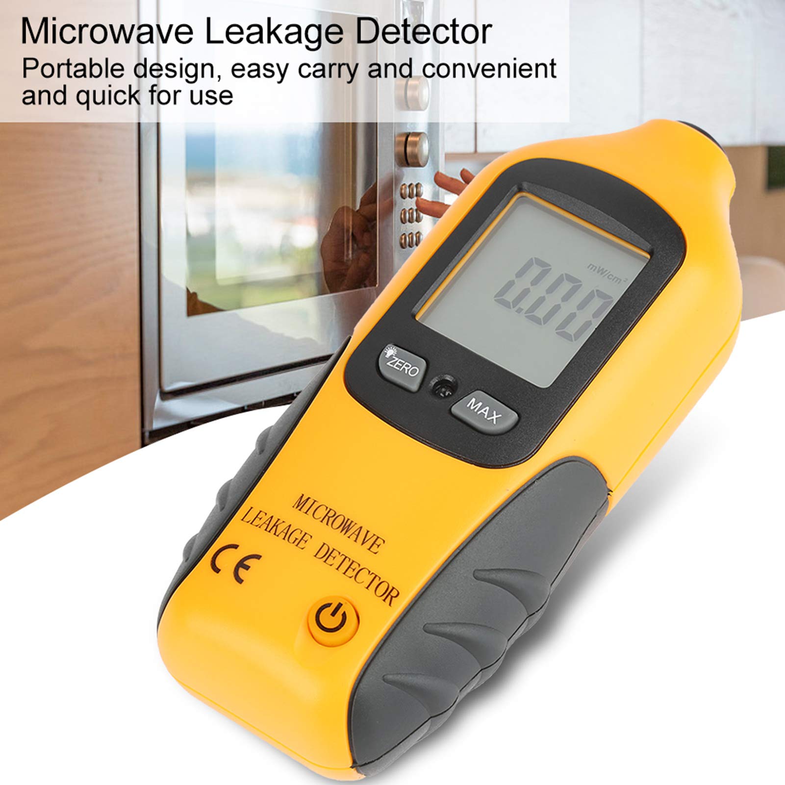 Jeanoko Microwave Detector HT-M2 Digital LCD Display Microwave Leakage Detector Radiation Meter Tester High Sensitivity to Radiation and Built in Alarm Function(Battery not Included)