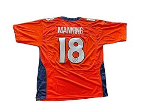 peyton manning signed denver broncos (home orange) jersey jsa - autographed nfl jerseys