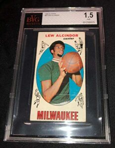 1969-70 topps #25 lew alcindor bvg 1.5 rc rookie card bucks kareem abdul-jabbar - basketball slabbed rookie cards