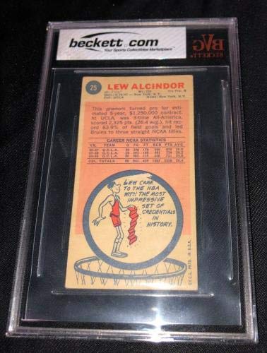 1969-70 TOPPS #25 LEW ALCINDOR BVG 1.5 RC Rookie Card BUCKS KAREEM ABDUL-JABBAR - Basketball Slabbed Rookie Cards