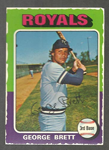 From Duryea Find 1975 Topps Mini Blank Back Proof George Brett Rookie 228 *tphlc - Baseball Slabbed Rookie Cards