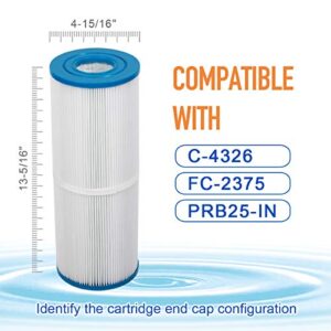 ZOTEE PRB25-IN Spa Filter Cartridge Compatible with C-4326,Darlly 42513,Guardian 413-106,Filbur FC-2375,Pentair R173429,3005845,17-2327,100586,33521,25392,817-2500,Hot Springs Spa Filters,1 Pack