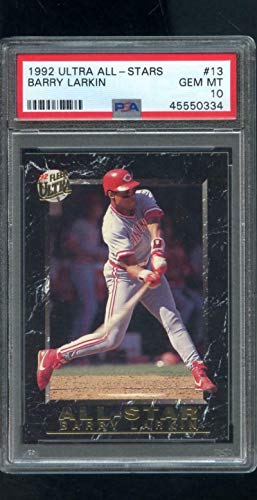 1992 Fleer Ultra All-Stars 13 Barry Larkin 92 All-Star Insert PSA 10 Graded Card - Slabbed Baseball Cards