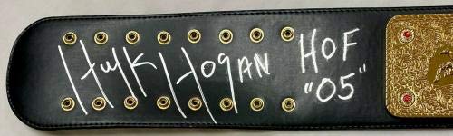 Hulk Hogan Autographed WCW Full Size Replica Championship Belt TriStar 7703849 - Autographed Wrestling Robes, Trunks and Belts