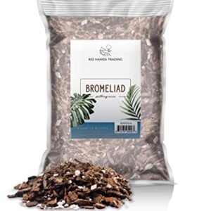 Bromeliad Soil Planting Soil, Hand Blended All Natural Potting Mix for Planting, Growing, or Repotting Bromeliad, Potting Soil for Bromeliad, Small Batch Hand Blended 4QT Size Bag