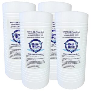 kleenwater kw975-bb-phos scale corrosion hardness sediment filter 4.5 x 10 inch, set of 4