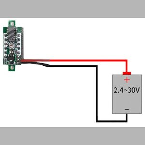 (5 Pack) JacobsParts DC 2.4-30V 2-Wire Voltmeter 3-Digit LED Display Panel Volt Meter Digital Voltage Tester (Blue)