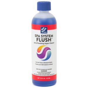 spa system flush super-cleaner: hot tub & jetted whirlpool bath oily grime plumbing purge 16oz. (1)