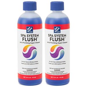 spa system flush super-cleaner: hot tub & jetted whirlpool bath oily grime plumbing purge 16oz. (2)
