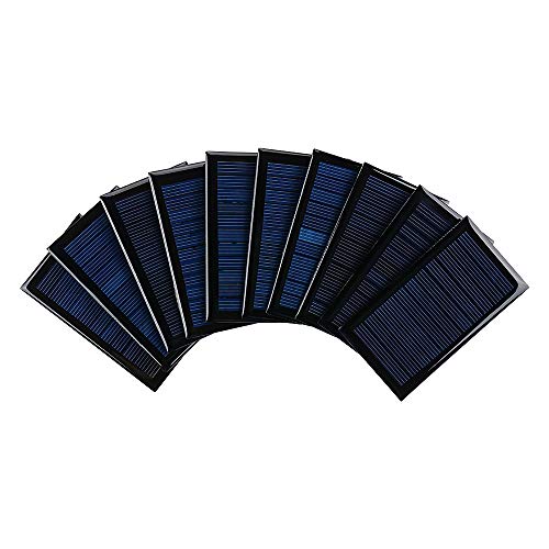 SUNYIMA 10Pcs (6V 50mA 3.14"x1.77") Mini Solar Panels for Solar Power Mini Solar Cells DIY Electric Toy Materials Photovoltaic Cells Solar DIY System Kits Without Copper Wire