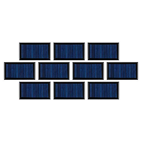 SUNYIMA 10Pcs (6V 50mA 3.14"x1.77") Mini Solar Panels for Solar Power Mini Solar Cells DIY Electric Toy Materials Photovoltaic Cells Solar DIY System Kits Without Copper Wire