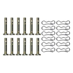 xinghai 738-04124a shear pins & 714-04040 cotter pins - replacement snowblowers shear pin kit, compatible with cub cadet 738-04124 mtd troy bilt 738-04155 snow throwers (12 pack)