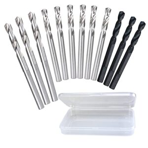 plg2supt 1/4 inch pilot drill bit high-speed steel bit hss for hole saw arbor 12pcs use in wood, metal.