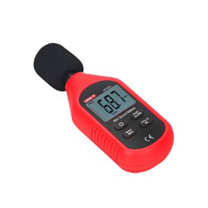 UNI-T UT353 Decibel Meter, Digital Sound Level Meter 30-130dB Audio Noise Volume Measure Device Max/Min Fast/Slow Data Hold LCD Backlit Auto Power Off