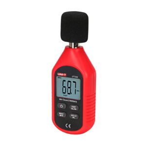 UNI-T UT353 Decibel Meter, Digital Sound Level Meter 30-130dB Audio Noise Volume Measure Device Max/Min Fast/Slow Data Hold LCD Backlit Auto Power Off